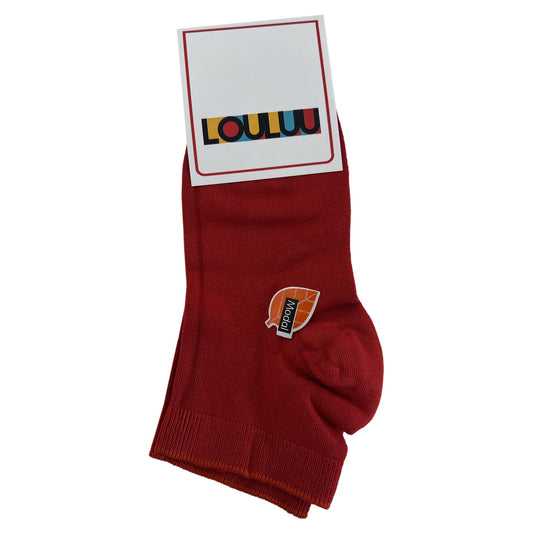 Louluu Women Red Modal Low Cut Socks