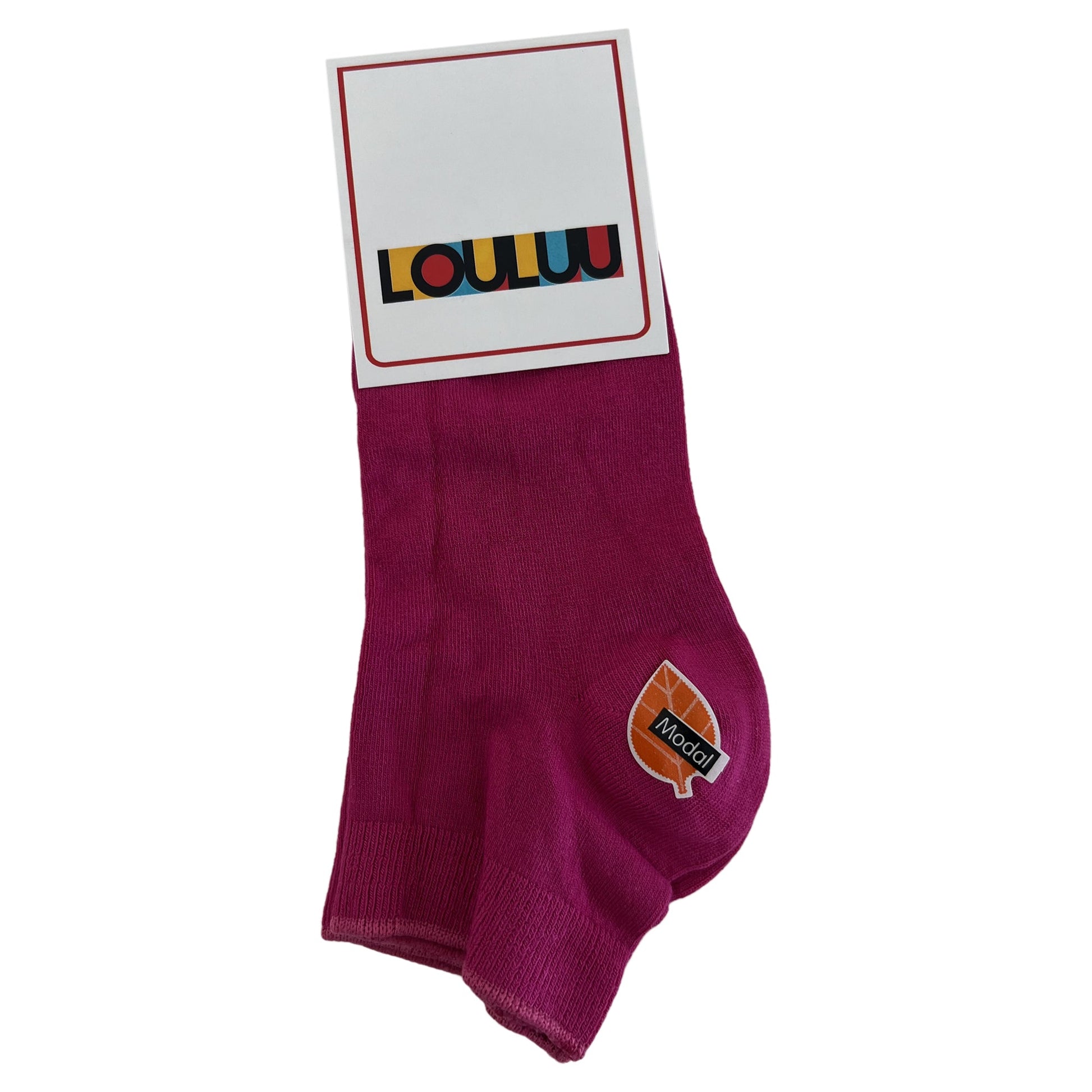 Louluu Women Purple Modal Low Cut Socks