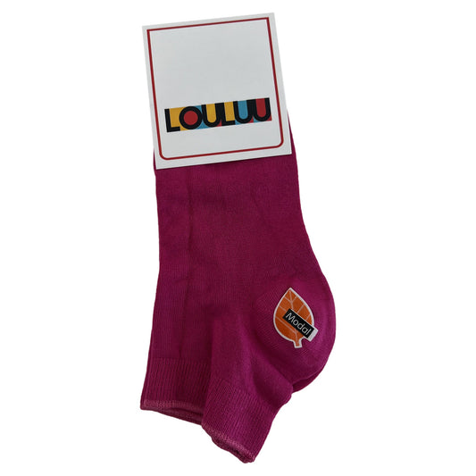 Louluu Women Purple Modal Low Cut Socks