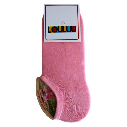 Louluu Women Pink Color Sneaker Socks