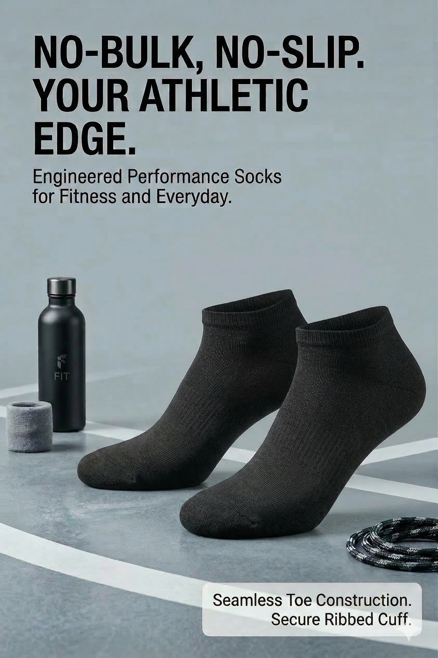 Louluu men's modal White low cut socks — seamless — front view | Louluu