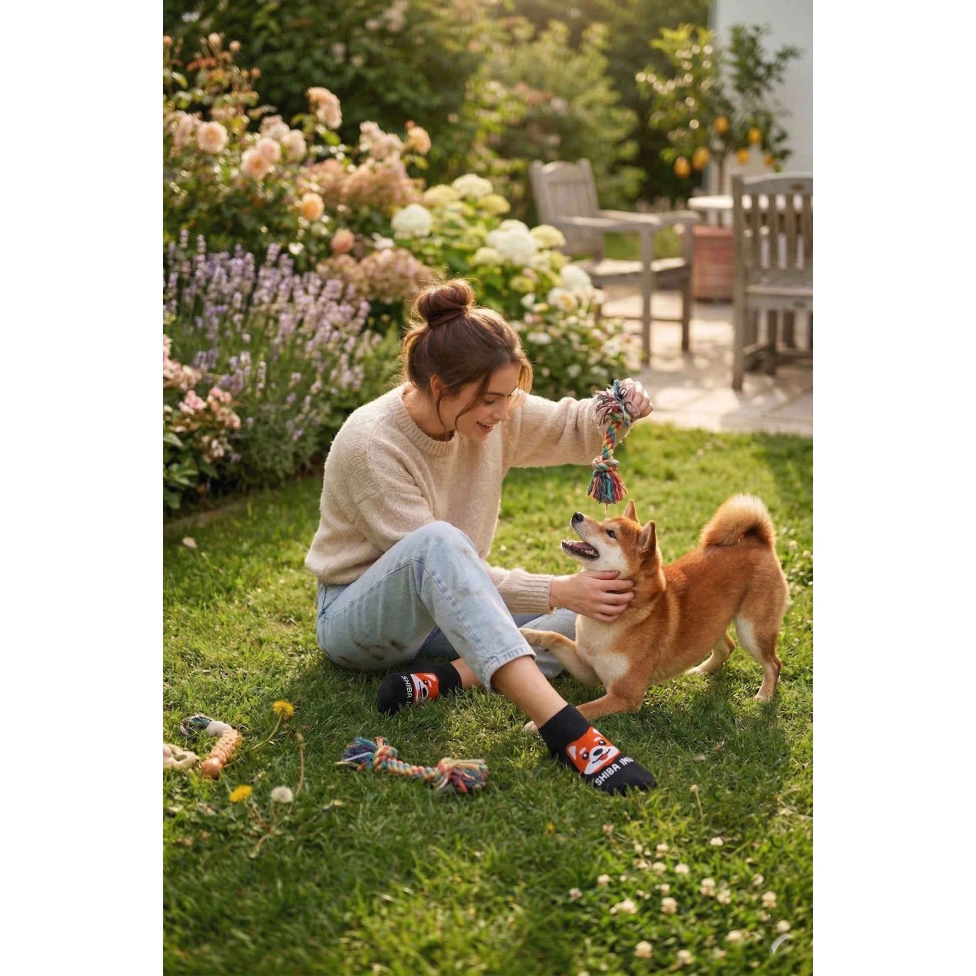 Louluu women's cotton Dog low cut socks  | Louluu