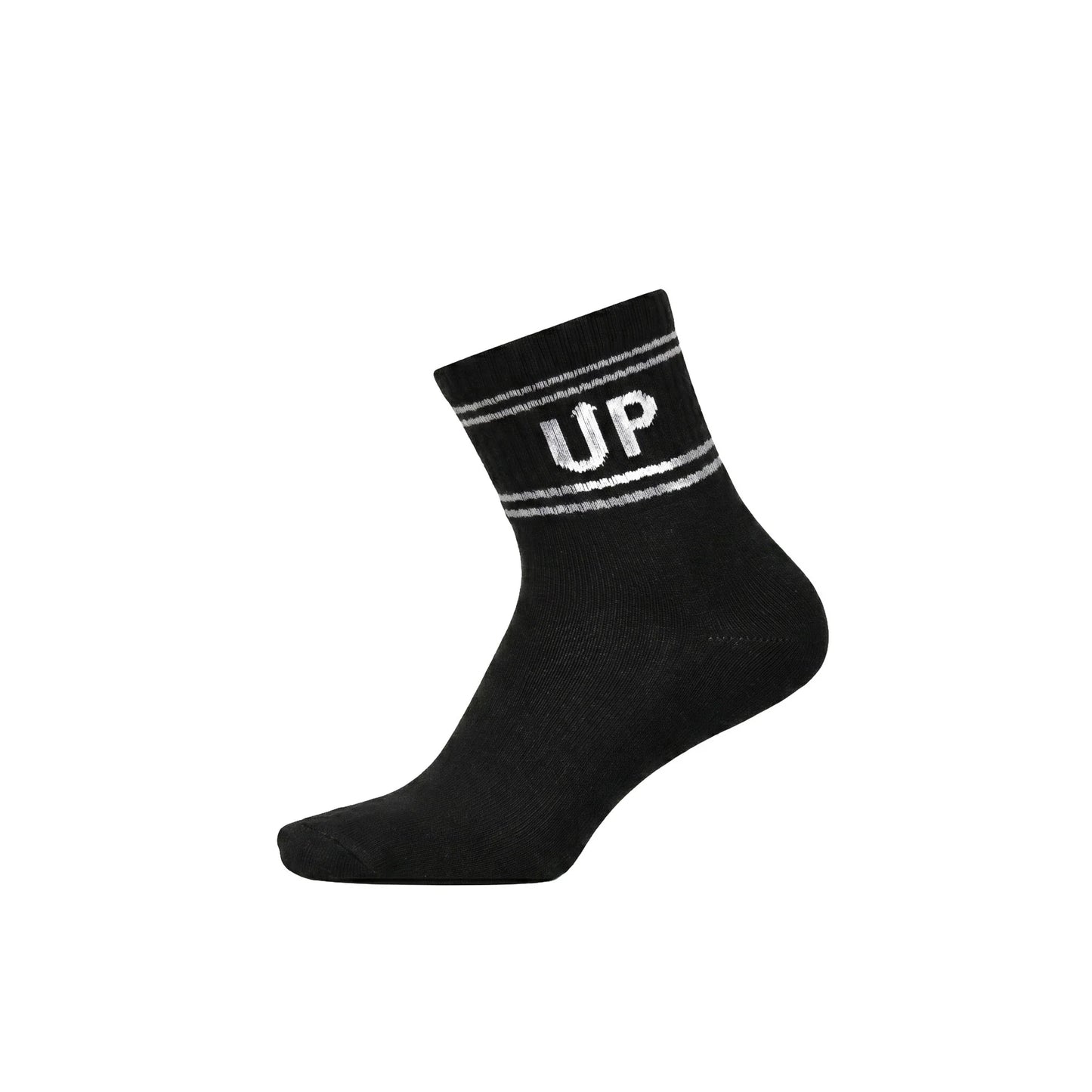 Louluu women's cotton UP Black White ankle socks | Louluu