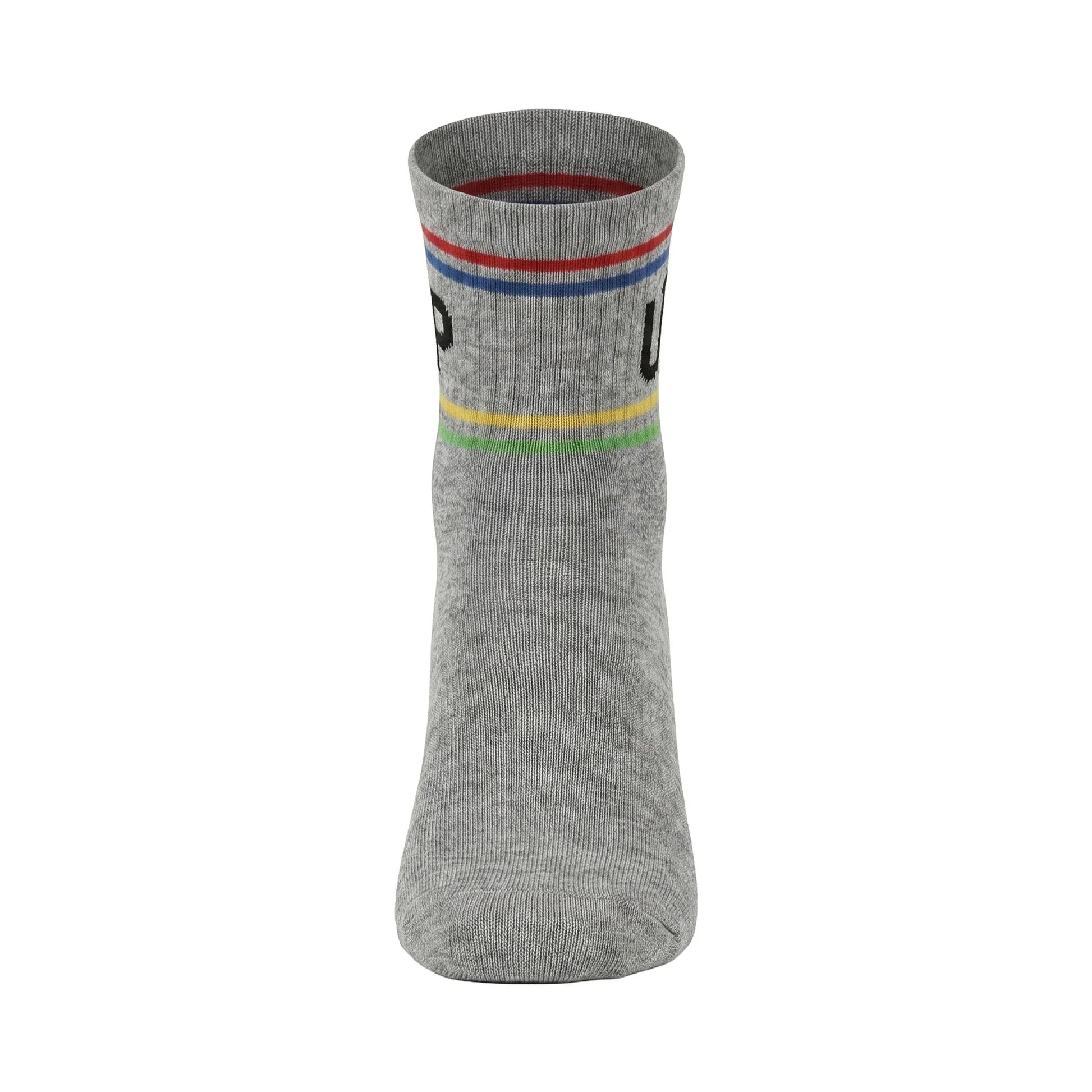 Louluu women's cotton UP Grey Black ankle socks | Louluu