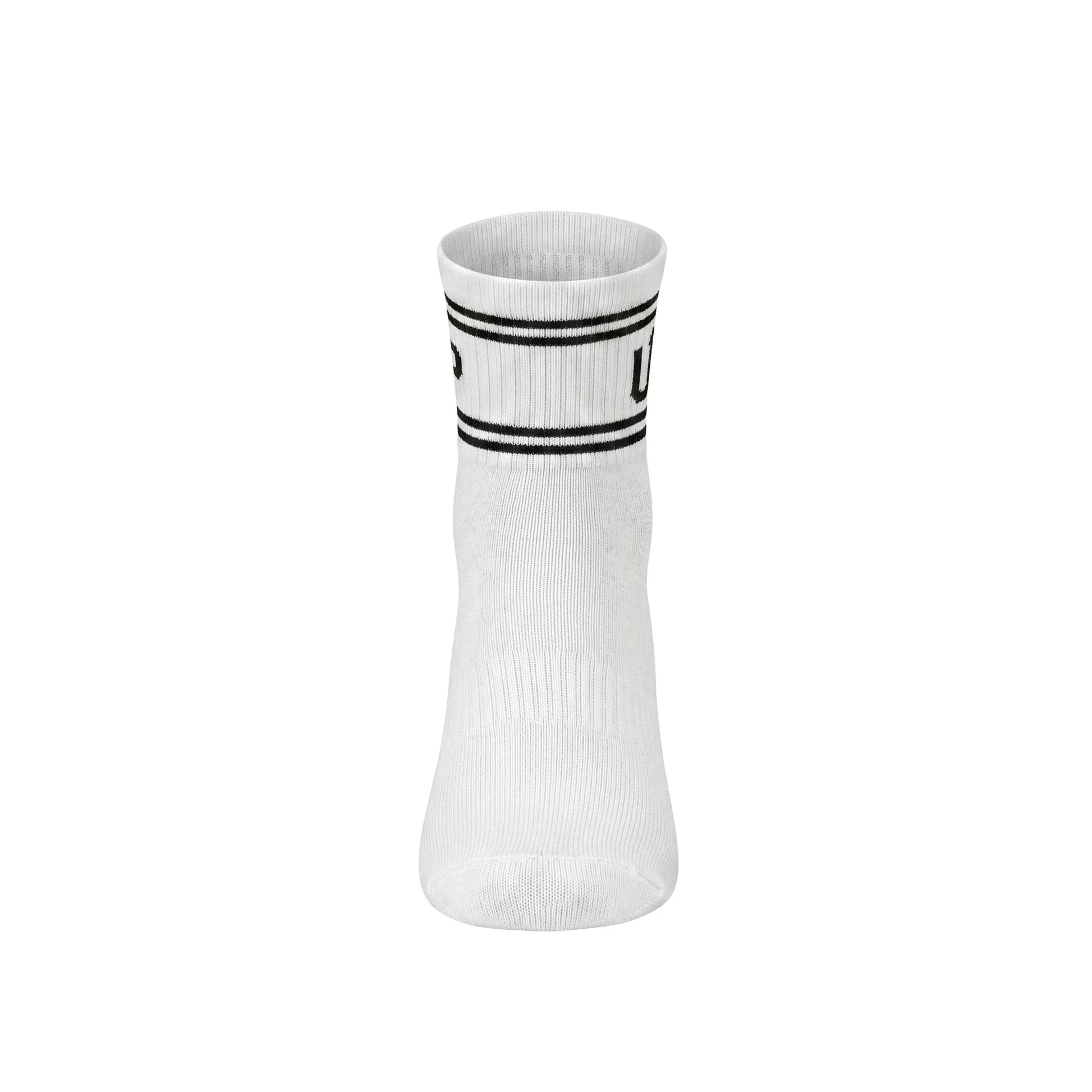 Louluu women's cotton UP White Black ankle socks | Louluu
