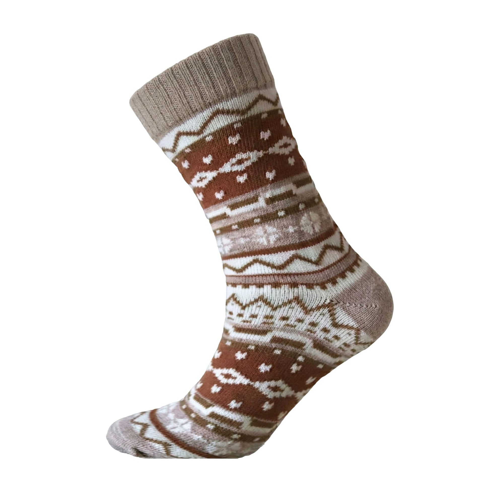 Louluu women's wool Nordic socks — close-up of fabric texture, UK sizes available at Louluu
