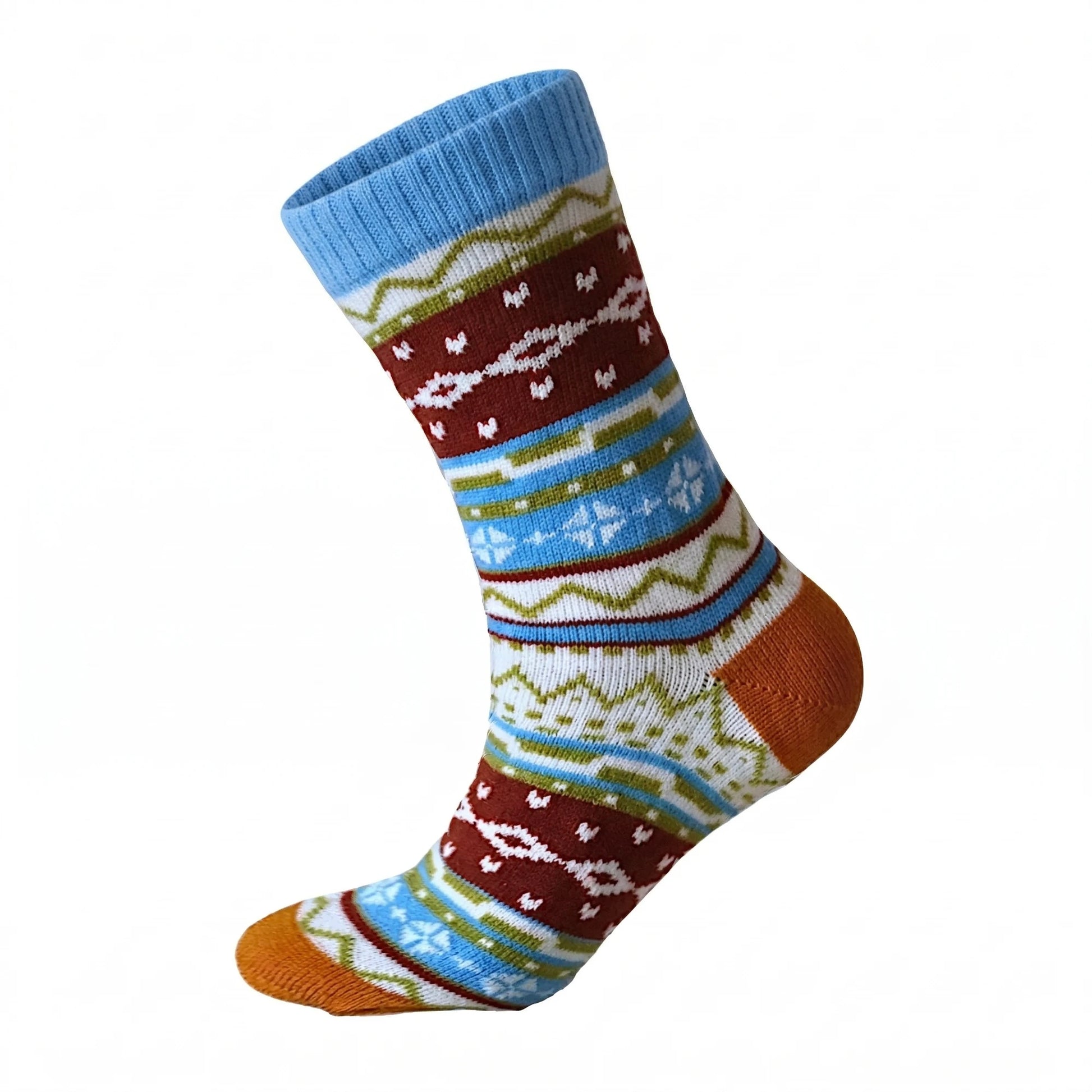 Louluu women's wool Nordic socks — close-up of fabric texture, UK sizes available at Louluu