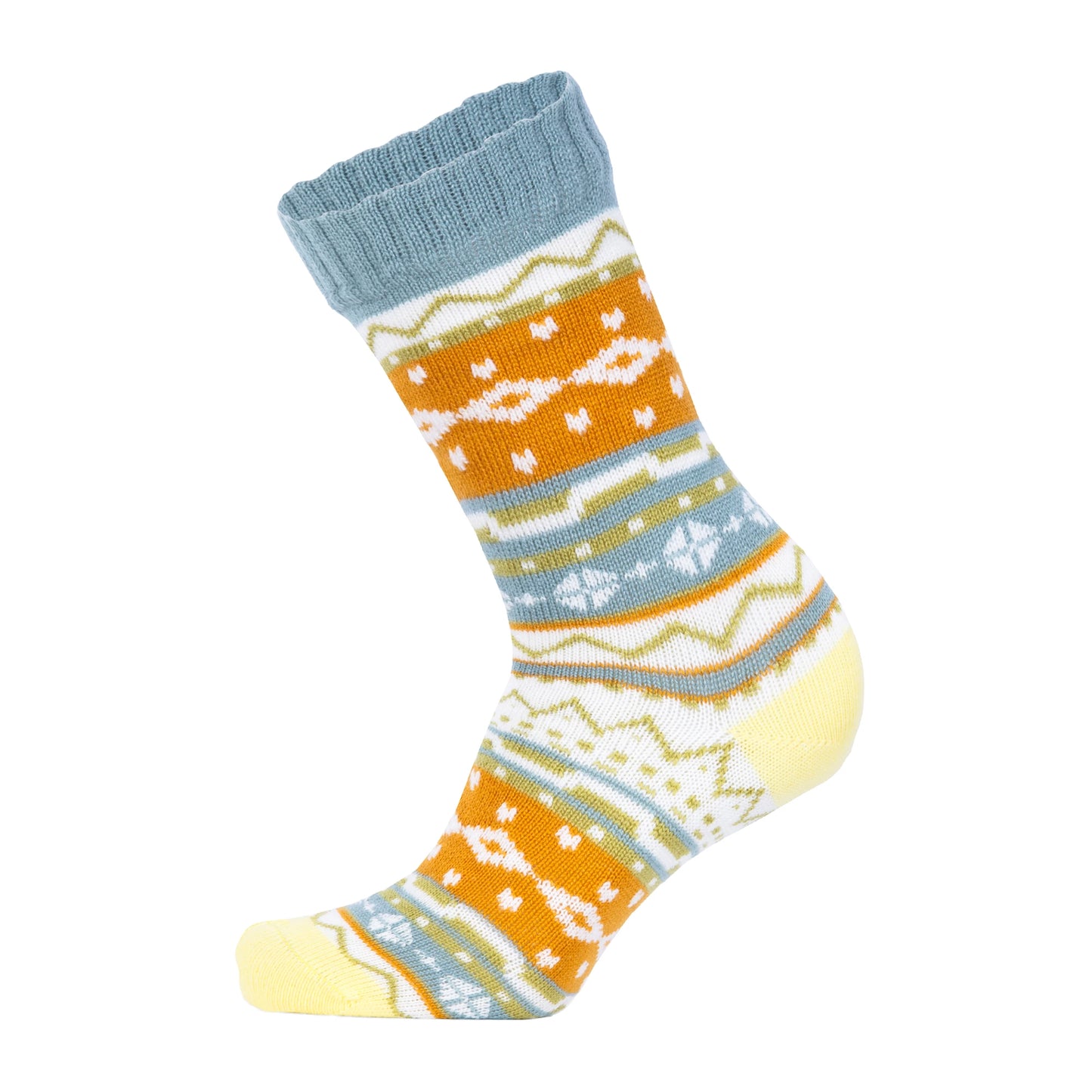 Louluu women's wool Nordic socks — close-up of fabric texture, UK sizes available at Louluu
