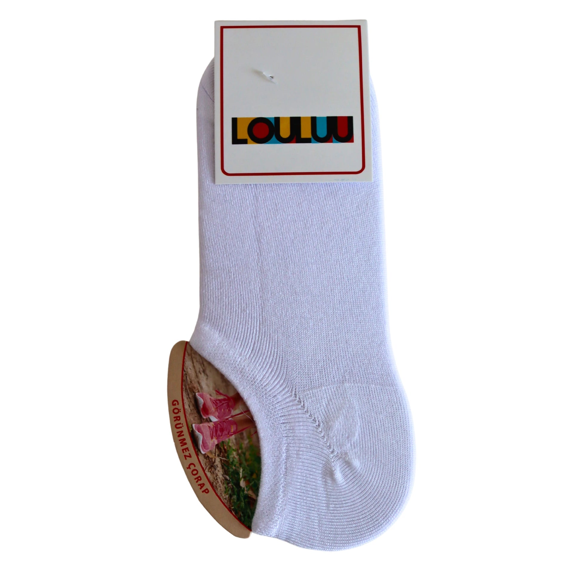 Louluu women's cotton White sneaker socks | Louluu