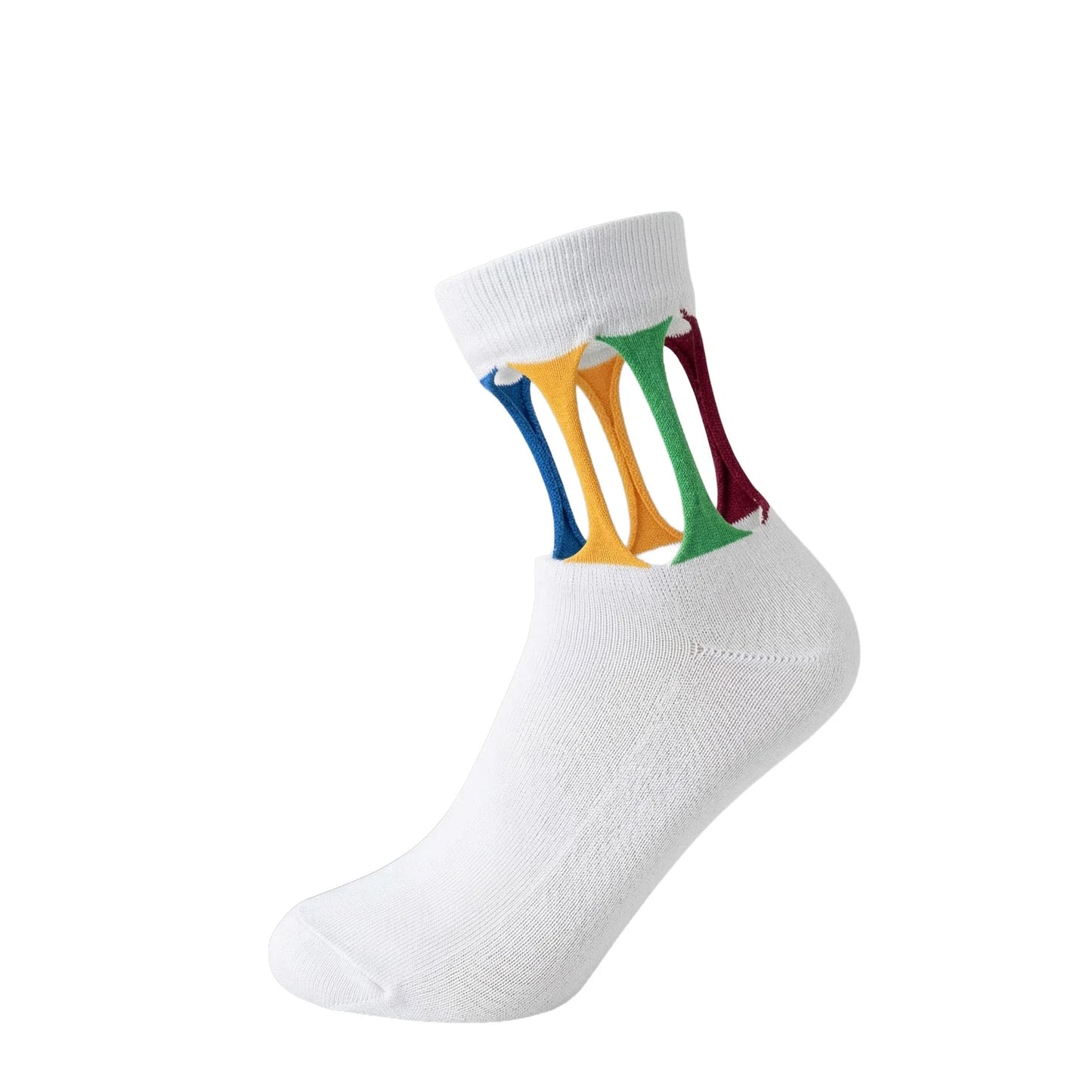 Louluu Women's Cotton Torn Design White Color Ankle Socks | Louluu UK