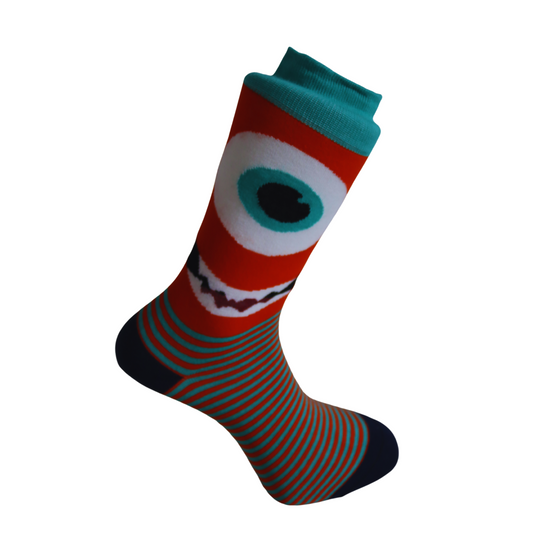 Louluu Men Monster Multi Colour Crew Socks