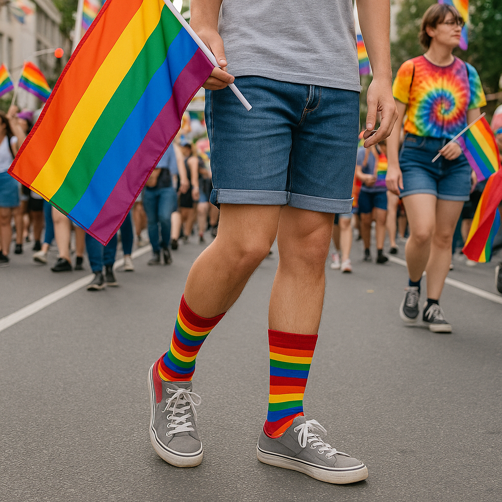 Louluu Rainbow Crew Socks