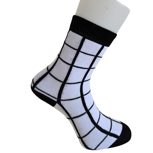 Louluu Women Black Stripe White Colour Tennis Socks