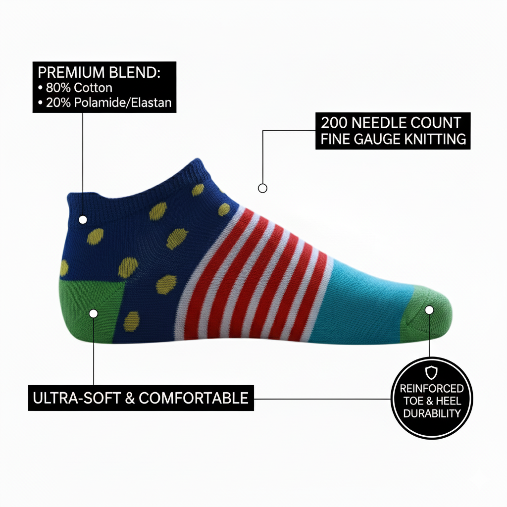 Louluu Dot Line Low Cut Socks