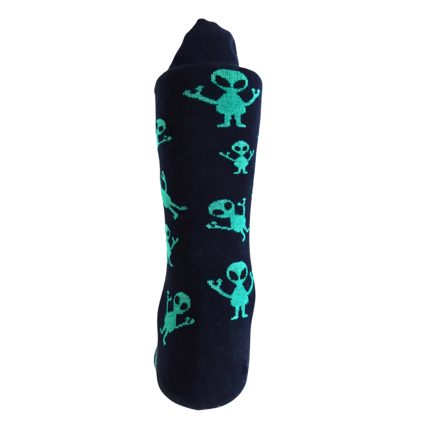 Louluu Men Alien Black Colour Crew Socks