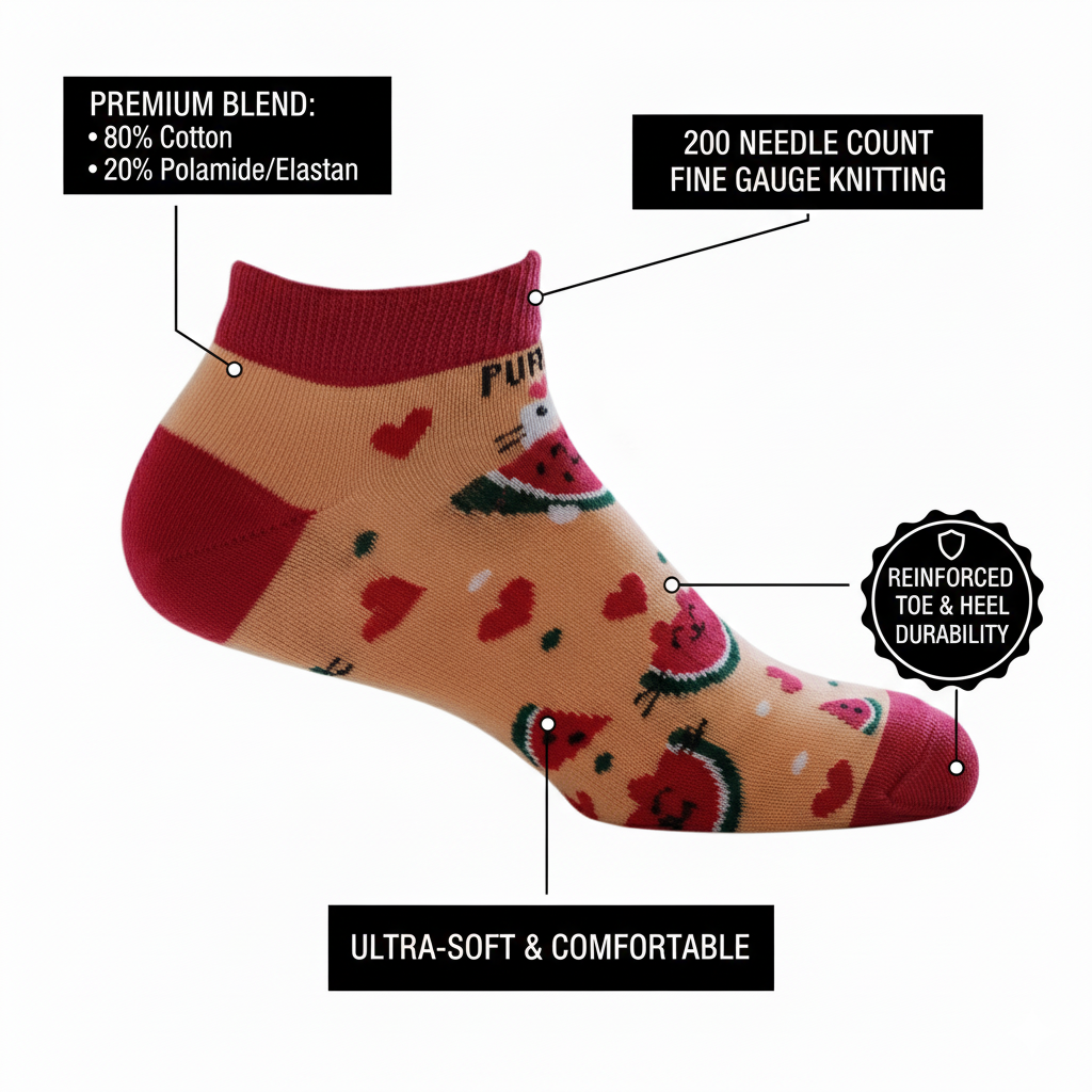 Louluu Watermelon Low Cut Socks
