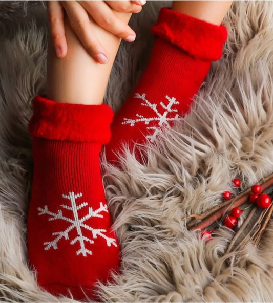 Louluu Women Thermal Snowflake Socks