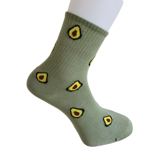 Louluu Women Avocado Green Colour Tennis Socks