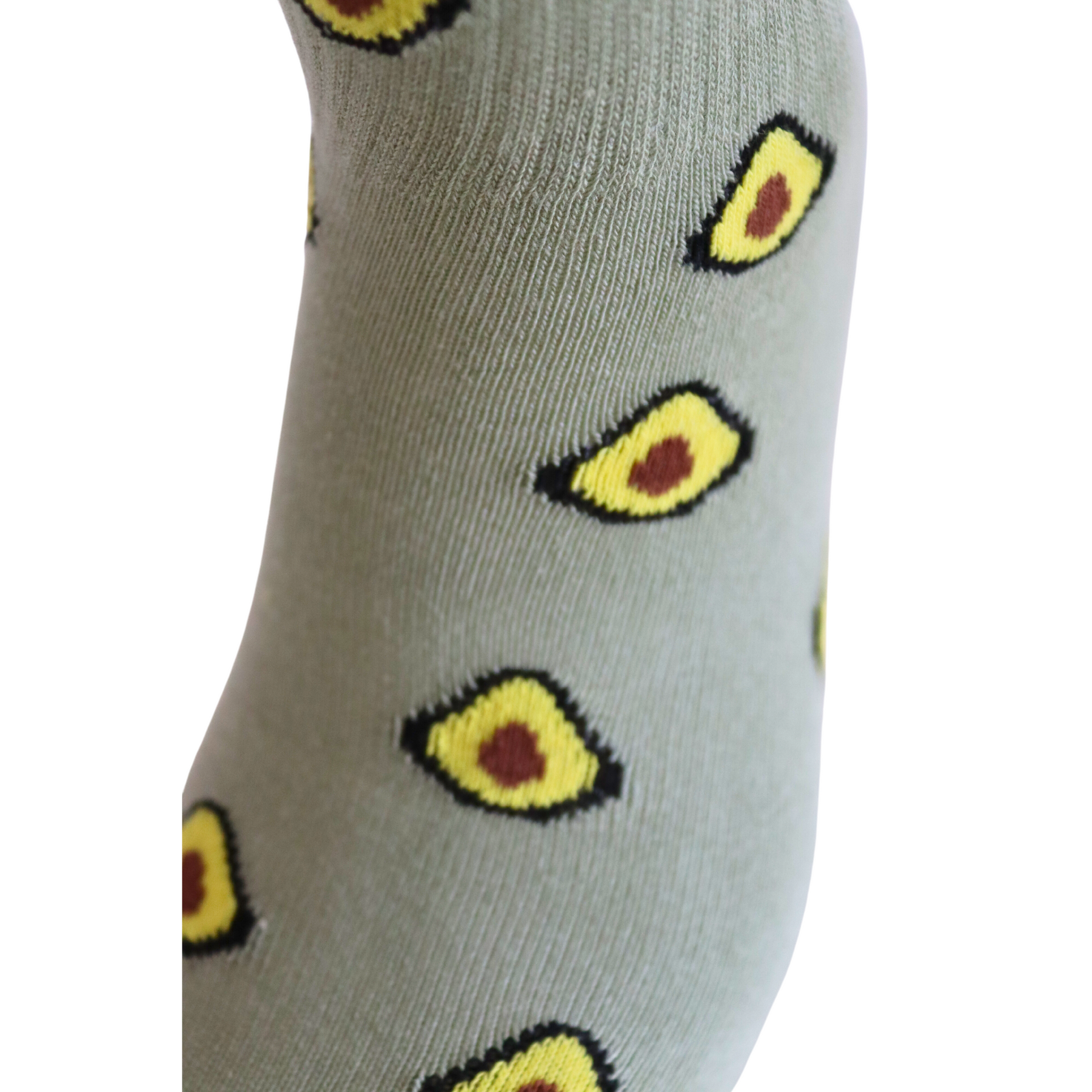 Louluu Women Avocado Green Colour Tennis Socks