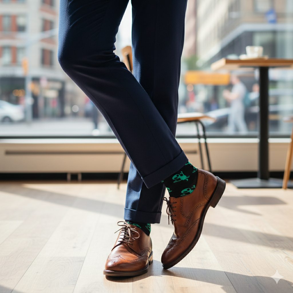 Louluu Colourful Cotton Crew Socks for men