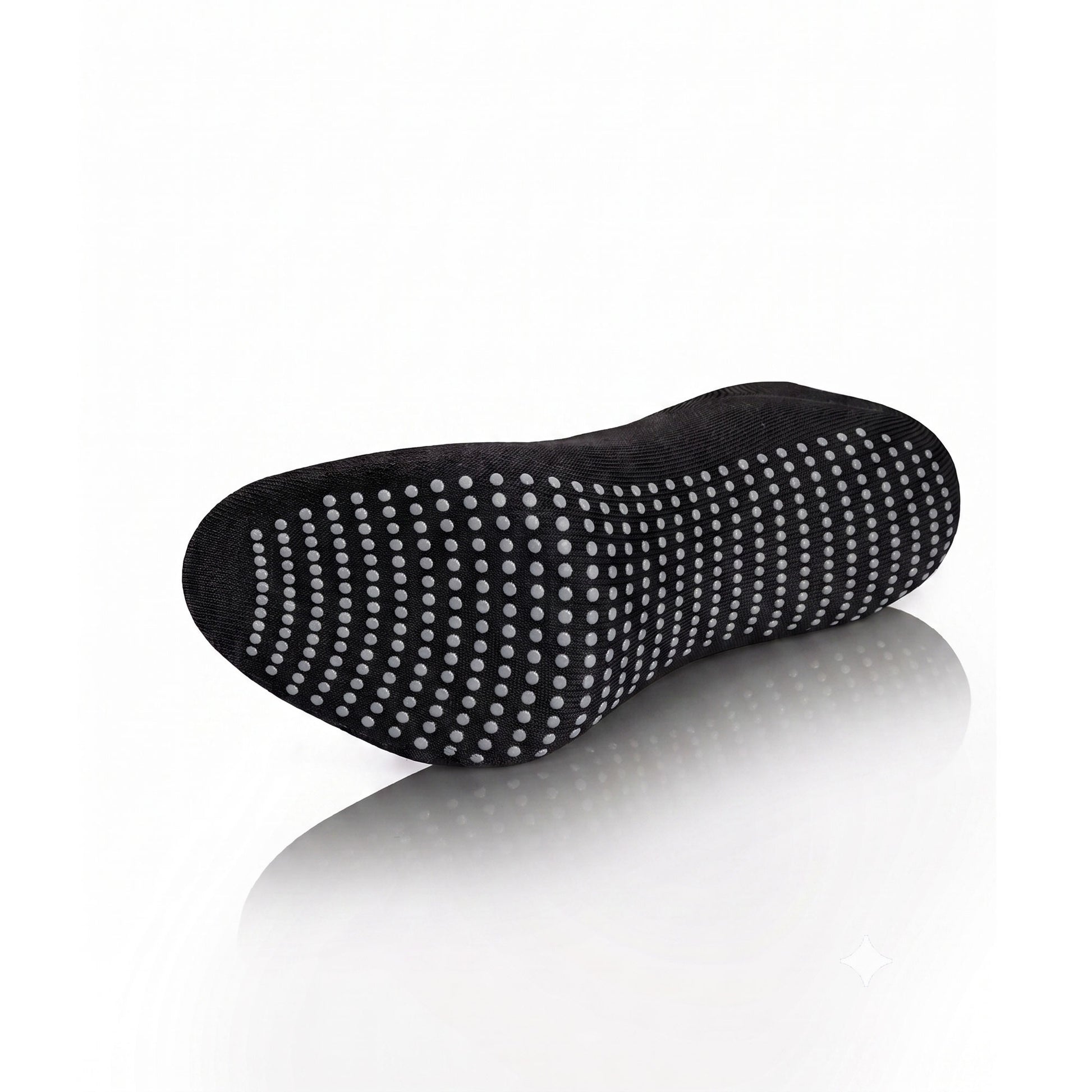 Black ballet grip sock — non-slip sole with grip dots