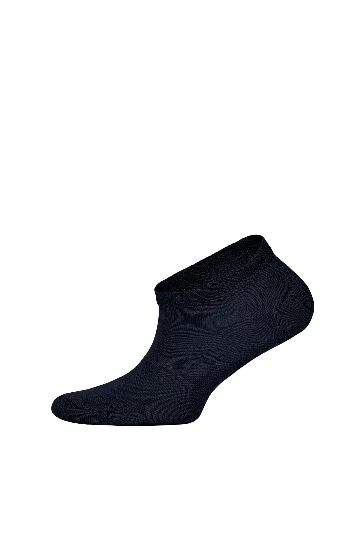 Louluu men's bamboo Black sneaker socks — side profile view, breathable & comfortable | Louluu