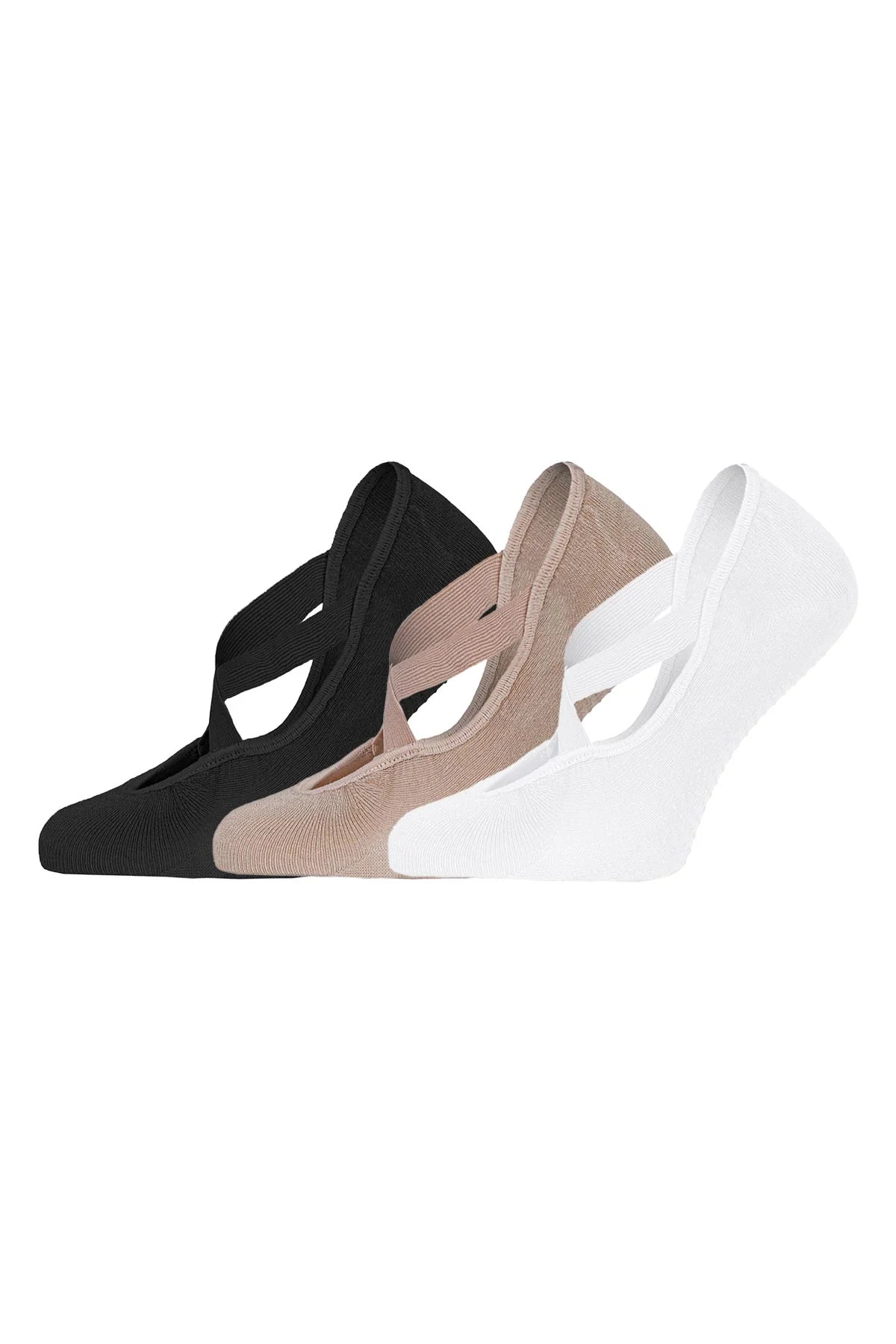Ballet grip socks in black, nude and white — three colour Studio Set