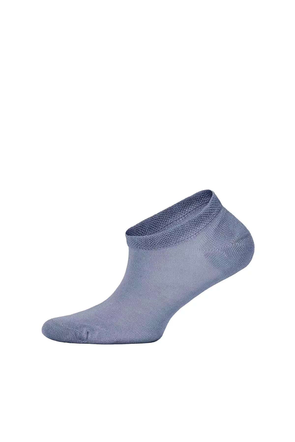 Louluu men's bamboo Grey sneaker socks — side profile view, breathable & comfortable | Louluu