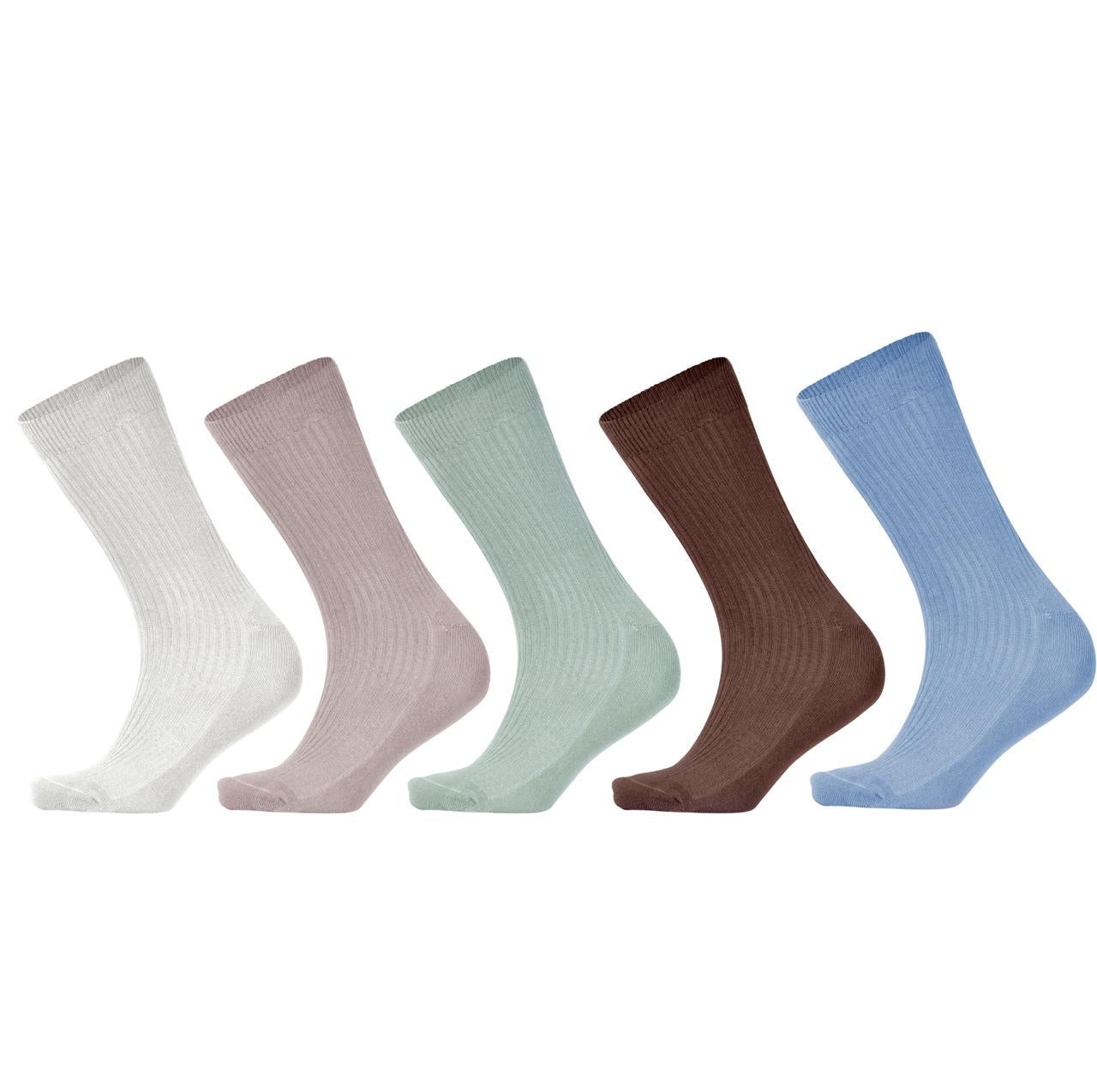 Louluu women's combed cotton Green socks — close-up of fabric texture, UK sizes available at Louluu