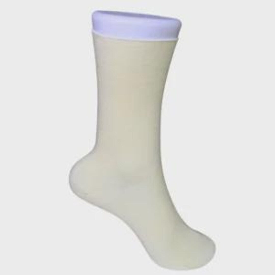 Louluu women's yellow bamboo no-mark crew socks — non-elastic wide top, seamless toe
