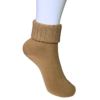 Wool Beige Colour Turn Cuff Soft Ankle Socks