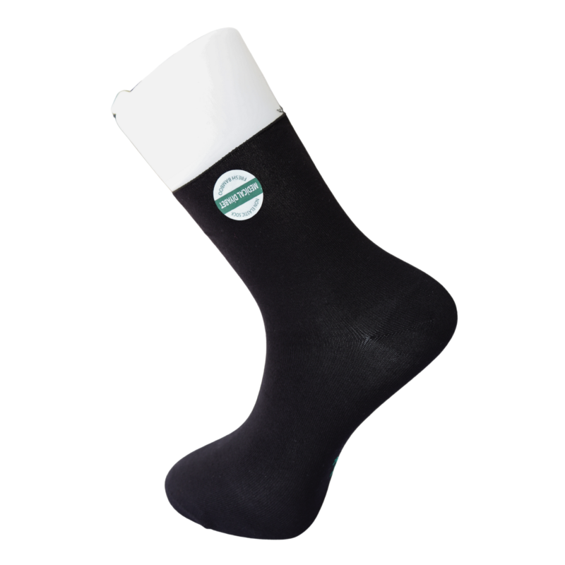 Bamboo Black Colour Diabetic Ankle Socks